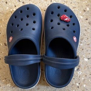 CROCS Kids Dark Blue Slippers with Car Accent